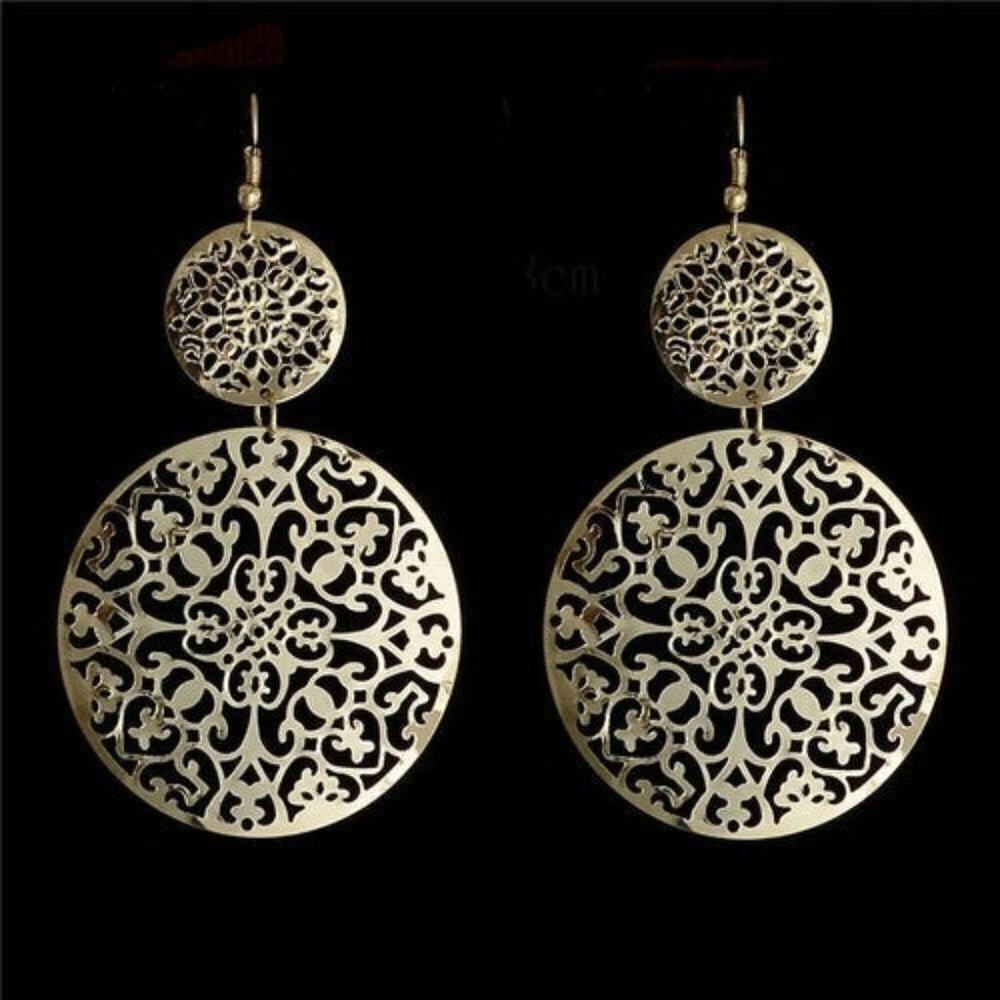 Double Round Hollow Earrings
